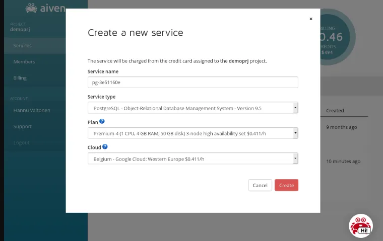 Aiven PostgreSQL