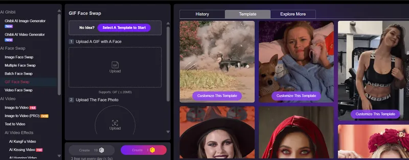 Free AI GIF Face Swap