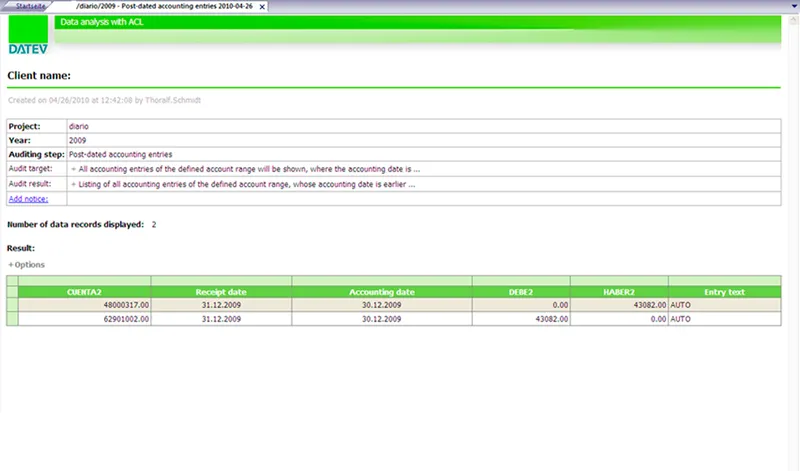 DATEV Data Analysis